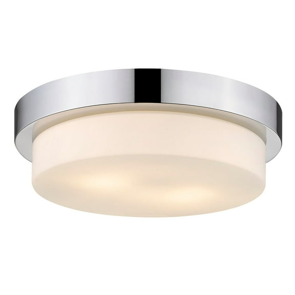 2 Light Large Flush Mount in Variety Of Style 4.25 inches High By 13 inches Wide-Chrome Finish Bailey Street Home 170-Bel-1636066