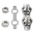 thumbnail image 4 of HUGFEGWE 12Pcs M2 304 Stainless Steel Double Wire Rope Clip Cable Clamps for 1/16 Inch Diameter Wire Rope CJB91-55185, 4 of 5