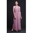 thumbnail image 5 of Bimba Geometric Ladies Sleeveless Long Print Maxi Dress with Side Slits Summer Wear-Large, 5 of 6
