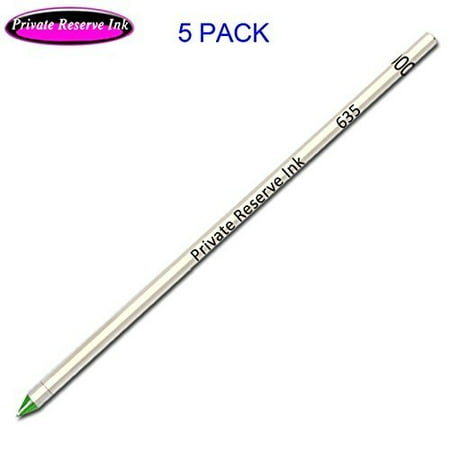 Mini Ballpoint Refill - Private Reserve Ink 635 D1 Mini Ballpoint Refill made by Schmidt - Green, Medium, 5 Pack