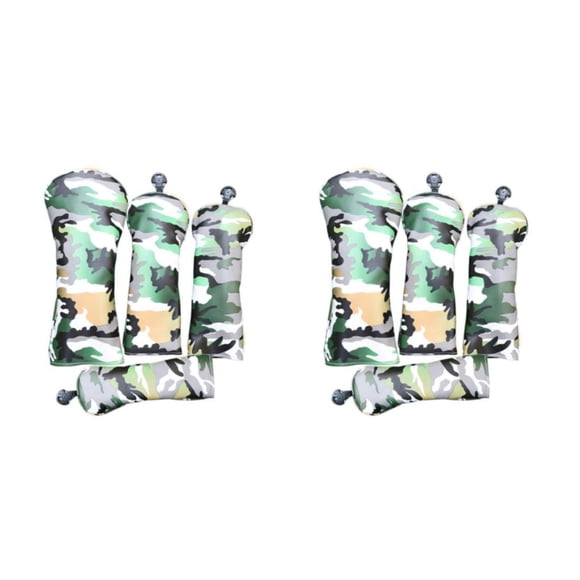 Toystoory 4pcs Durable Golf Wood Head Cover No.1 7 Club 5 3 Headcover Driver Verde 2Conjunto