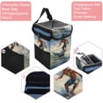 thumbnail image 2 of Surfing in Summer Foldable, with Lid, Leak-proof, Hanging Car Trash Can Garbage Can Container for Automobile, Trash Can for Car Organizer and Storage Bag, 2 of 6