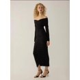 thumbnail image 3 of Off Shoulder Draped Bodycon Maxi Dress, 3 of 5