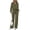 36# Army Green, variant on Women's 2 Piece Outfits Casual Lapel Half Zip Sweatshirts and Wide Leg Pants Tracksuit Sets Green L