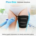 thumbnail image 6 of Plus Size Thigh Compression Wrap for Lymphedema & Swelling Relief, Adjustable Thigh Sleeve for Circulation & Muscle Recovery, Support for Men and Women (Short, XL), 6 of 10