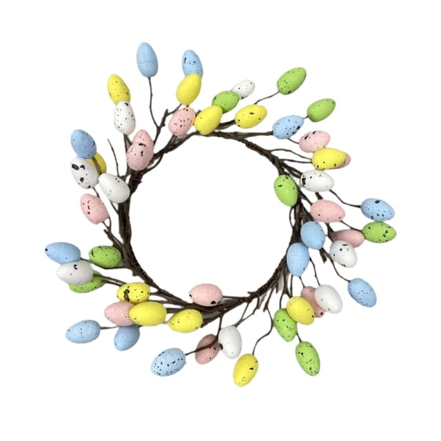 KLKCMS Easter Wreath Easter Home Door Wall Decor for Front Door Patio Spring Summer L