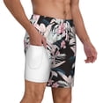 thumbnail image 3 of Balery Orchids Flowers Mens Swim Trunks Swim Shorts for Men Quick Dry Inseam Beach Shorts with Compression Liner Pocket-X-Large, 3 of 9