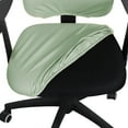 thumbnail image 3 of Funda para silla de oficina dividida, elástica, lavable, resistente al aceite e impermeable, para silla giratoria. Funda de asiento verde, 3 of 9