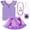 B, variant on Girls Asha Costume Set Princess Tops Tulle Tutu Dress Outfit for 3-8Y