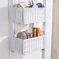 thumbnail image 4 of Southern Enterprises 38.25" White Contemporary Over the Door 3-Tier Basket Storage, 4 of 4