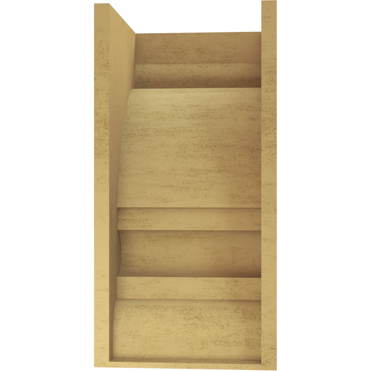 12"W x 12"D x 24"H Wide Diane Rough Cedar Woodgrain TimberThane Corbel, Primed Tan