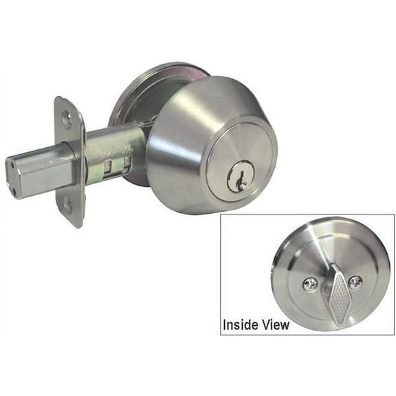 Satin Nickel Single Cylinder Deadbolt w/ Kwikset Keyway