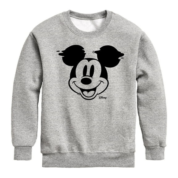 Disney - Mickey & Friends - Mickey Face Glitch - Toddler And Youth Crewneck Fleece Sweatshirt
