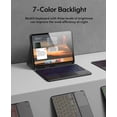 thumbnail image 4 of Detachable Backlit Keyboard Case w/Trackpad for iPad Air 11" M2/M3/M4, Air 4/5 Gen，Black, 4 of 8