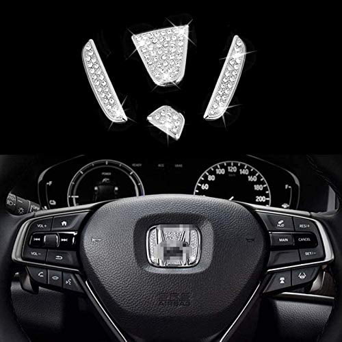 Aeeix Car Interior Bling Steering Wheel Accessories For Honda Accessories Parts Bling Civic Accord Fit Crv Hrv Pilot Odyssey Clarity Covers Interior Decoration Trim Women 3d Rhinestone Decals Cov Walmart Com