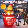 thumbnail image 4 of Decoración inflable navideña zukakii Gingerbread Man de 6 pies, 4 of 6