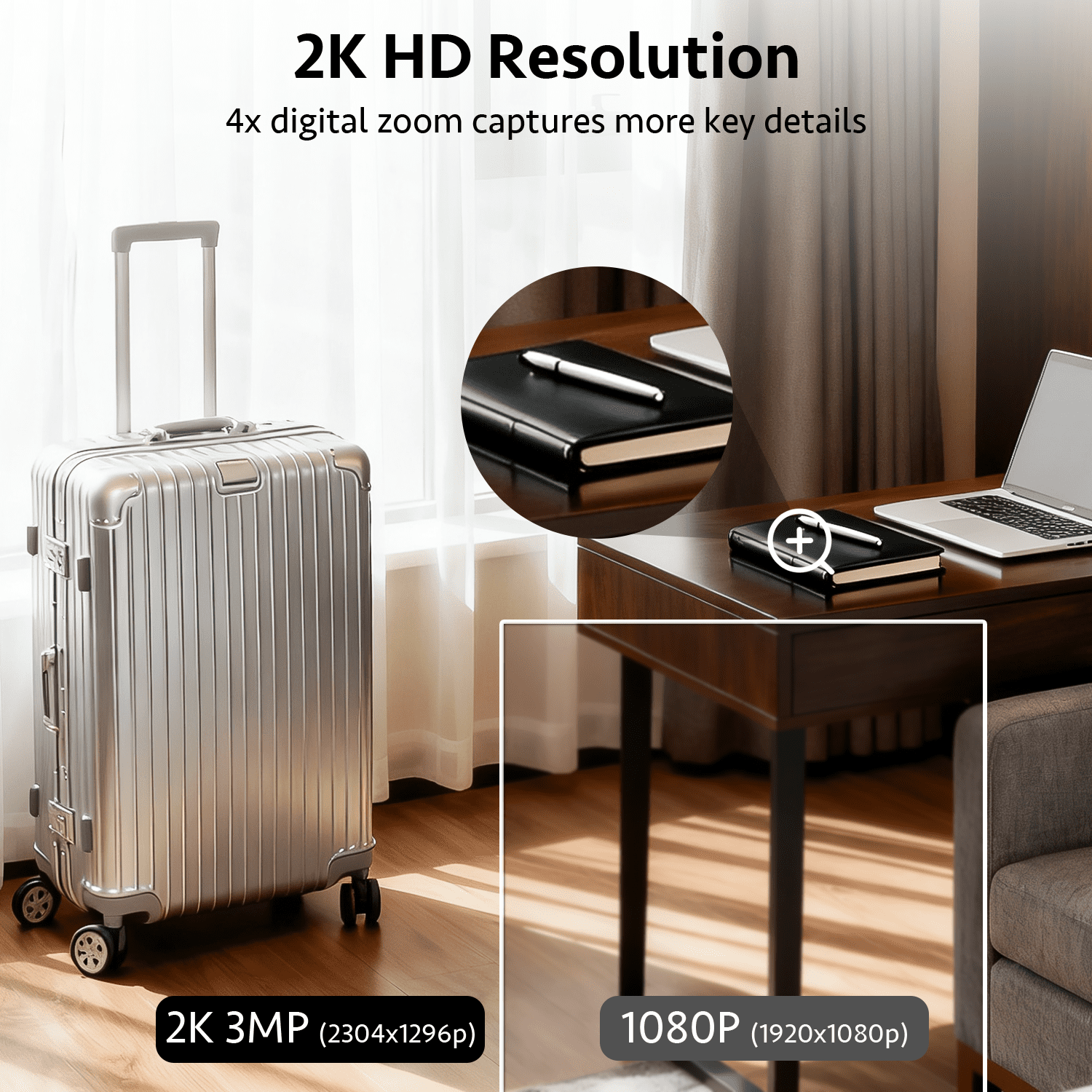 GANHO Cellular Security Camera, 2K 4G LTE Battery Powered Outdoor Camera with Night Vision & AI Human Detection, No WiFi Required