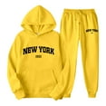 thumbnail image 2 of New York Track Suit for Men Women Long Sleeve Pockets Pullover Hoodie and Sweatpants Tracksuits 2 Piece Set, 2 of 4