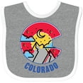 thumbnail image 3 of Inktastic Colorado Mountain Scene with Clouds and Moon Boys or Girls Baby Bib, 3 of 4