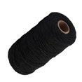 thumbnail image 3 of Bewildely 1 rollo de cuerda de algodón hecha a mano, 3mm de diámetro, cuerdas artesanales tejidas de un solo Color, 100m Artesanía Negro Bewildely HA5320-01B, 3 of 6
