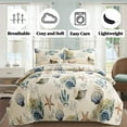 thumbnail image 2 of Conch King Quilt Set - Soft Microfiber Lightweight 3-Piece for All Season (1 Quilt, 2 Pillow Shams), 2 of 9