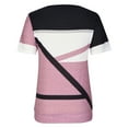 thumbnail image 3 of Birdeem Mode Femmes Été Col en V Manches Courtes Imprimé Fermeture Éclair T-Shirt Blouse Décontractée, 3 of 6