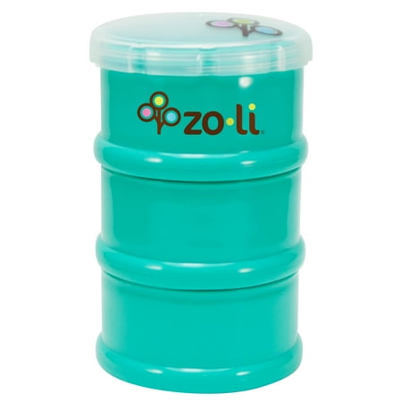 UPC: 0811153021145 | 3 Tier Snack Stack Snack Containers for Home and On-the-Go Twist Lock Containers in Mint | ZoLi POD