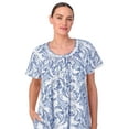 thumbnail image 6 of Aria Women's 100% Cotton Raglan Sleeve Smocked Neck Sleepwear 40" Gown, Sizes XS-5X, 6 of 8