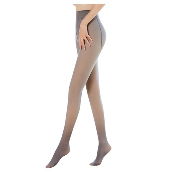 CEHVOM Women's Tights Plush Stockings Perfect Legs Slim Fake Translucent Trend Color Fleece Pantyhose Classic Warming Thermal Tights Pants