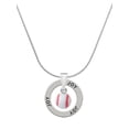 thumbnail image 1 of Delight Jewelry Resin Baseball Joy Ring Charm Necklace, 18", 1 of 4