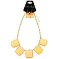 thumbnail image 3 of Mi Amore Necklace-Earring-Set Gold-Tone/Peach, 3 of 3