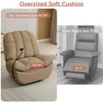 thumbnail image 7 of Oversized Rocker Recliner Chairs,Overstuffed Soft Extra Wide Manual Single Sofa Recliner for Living Room Bedroom Apartment Home Theater, Brown, 7 of 7