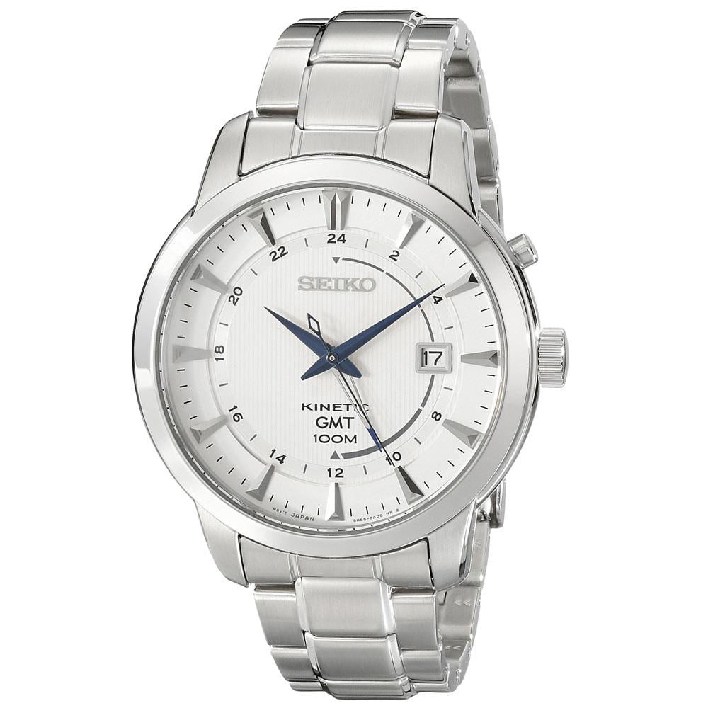 seiko kinetic gmt white dial