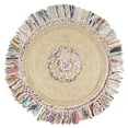 thumbnail image 2 of SAFAVIEH Cape Cod Keeleigh Braided Area Rug, 3' x 3' Round, Ivory/Light Beige, 2 of 5