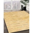 thumbnail image 3 of Ahgly Company Machine Washable Indoor Round Abstract Chrome Gold Yellow Area Rugs, 4' Round, 3 of 7