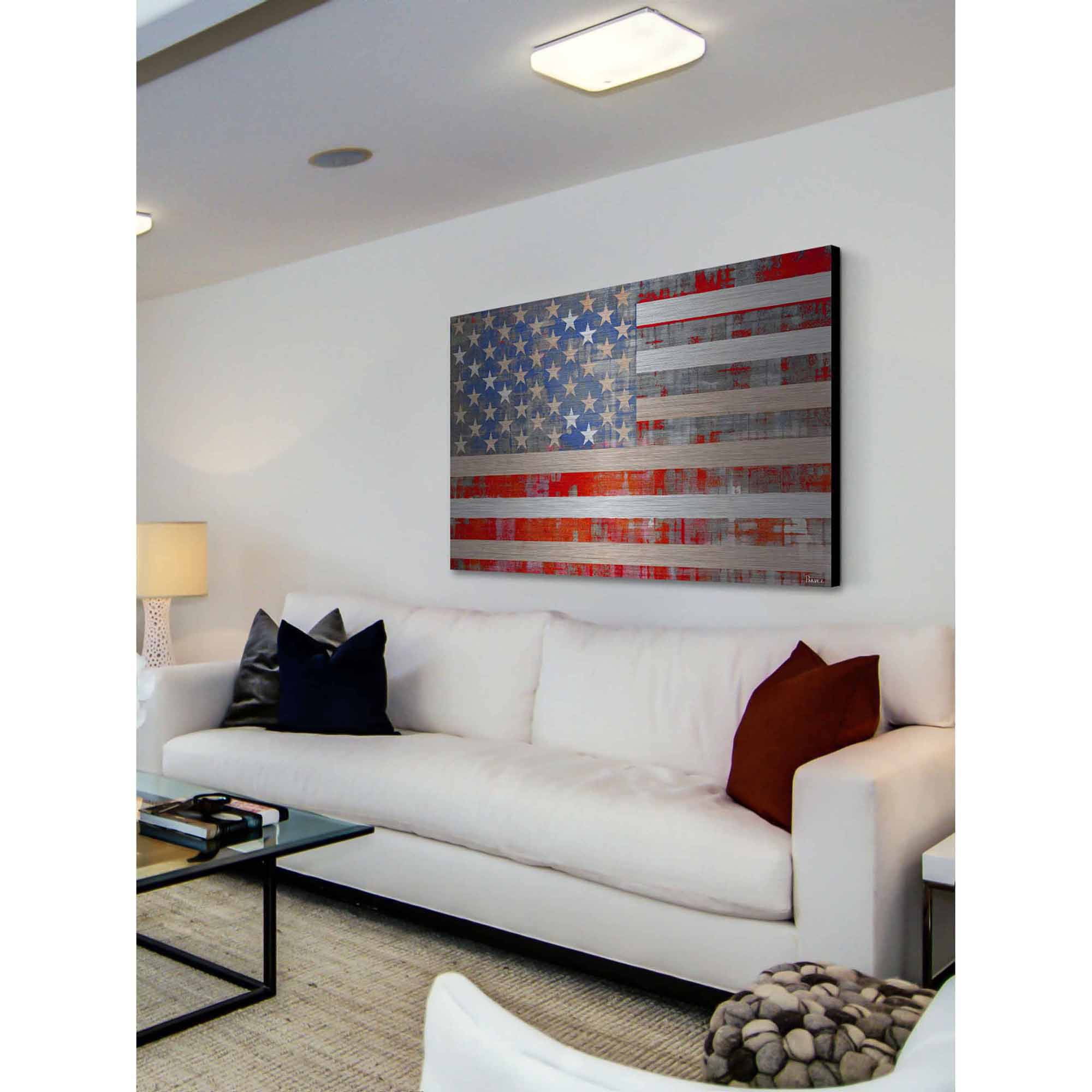 Parvez Taj  'American Dream' Painting Print on Brushed Aluminum 18 x 12