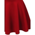 thumbnail image 3 of MBJ WB669 Womens Basic Versatile Strechy Flare Skater Skirt XS RED, 3 of 4