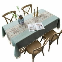 AUQ Wipeable Tablecloths,Measure Table Size Table Cloth,Stylish Decor Storage Table Covers,Blue