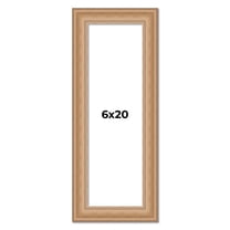 6x20 Frame Charleston Honey Brown Solid Wood Picture Frame Width 1.75 Inches | Interior Depth 0.5