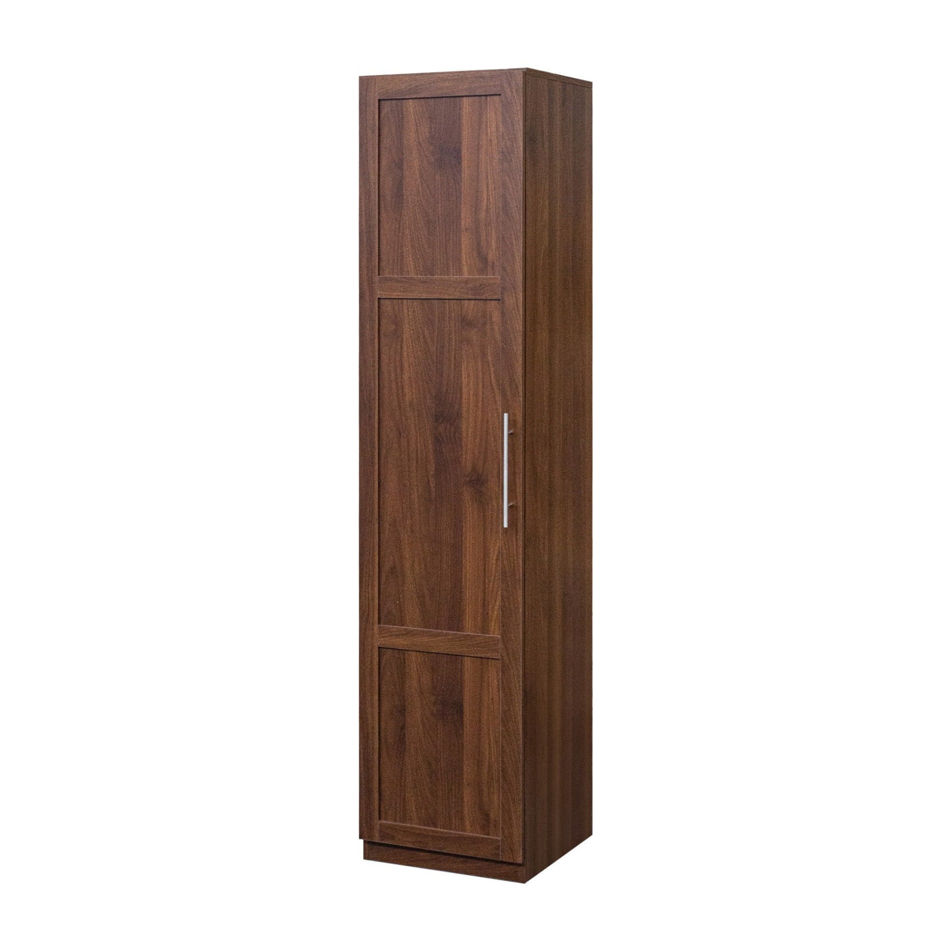 Kitchen Pantry Cabinet with Doors and Shelves, Tall Freestanding Storage Cabinet with Side Racks & Adjustable Shelves, Wooden Buffet Sideboard for Kitchen, Dining Room, Living Room, Walnut