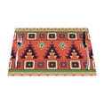 thumbnail image 1 of YFYANG Washable Heat-Resistant Placemats, 70% PVC/30% Polyester, Vintage Red Decorative Stripes Kitchen Table Mat, 12" x 18" 4 Pcs, 1 of 6