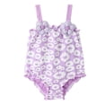 thumbnail image 5 of Shadoumai Girls Swimsuit One Piece Size 7 Front Criss Cross Girls Swimwear Tankini Quick Dry & Stretchy Crossback Floral Print Bathing Suit Swimwear with Cover Up Beach Skirt with Mesh Cover Ups, 5 of 5