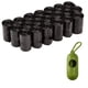 thumbnail image 1 of 20 rollos (300 unidades, negro) de bolsas para excrementos de perro con dispensador verde. Bolsas para excrementos de mascotas, bolsas para excrementos de perro con dispensador y clip para correa, sin, 1 of 5