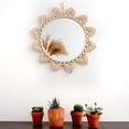 thumbnail image 5 of OUNONA Bohemian Style Wall Decor Cotton Rope Mirror for Home Use Khaki Color 7.87 Inches, 5 of 8