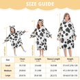 thumbnail image 4 of FORMRS Wearable Blanket Hoodie with Sleeves for Kids Cozy Flannel Sweatshirt, Cow Spots, 4 of 7