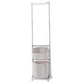 thumbnail image 1 of Coat Rack Simple Mobile Vertical Large Capacity Iron Pipe PP ABS Closet Storage Shelf for Bedroom Bathroom D, 1 of 1