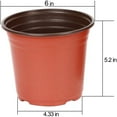 thumbnail image 5 of KINJOEK 6” x 4.33” x 5.20” Round Black Plastic Plant Pot with Drainage Holes (80 Count), 5 of 6