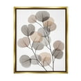 thumbnail image 2 of Stupell Industries Modern Eucalyptus Leaf Stems Translucent Brown Grey Leaves Metallic Gold Framed Floating Canvas Wall Art, 24x30, by Albert Koetsier, 2 of 5