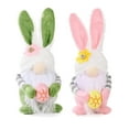 thumbnail image 4 of Yuedong Doll Easter Gnome Handmade Pink Green SwedishTomte Rabbit Plush Toys, 4 of 11