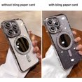 thumbnail image 6 of for iPhone 15 Plus Glitter Magnetic Case, [Compatible with Magsafe] Shockproof Bling Diamond Camera Lens Protector Makeup Mirror Sparkly Girly Cute Phone Cover for iPhone 15 Plus (Silver), 6 of 6